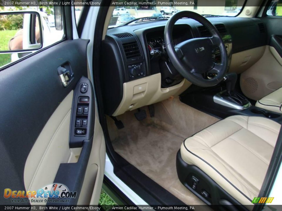 2007 Hummer H3 Birch White / Light Cashmere/Ebony Photo #14