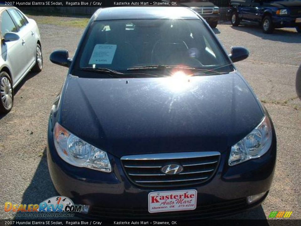 2007 Hyundai Elantra SE Sedan Regatta Blue / Gray Photo #2
