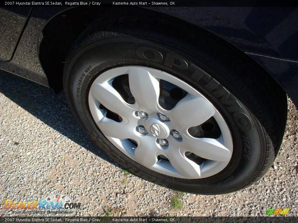 2007 Hyundai Elantra SE Sedan Regatta Blue / Gray Photo #4