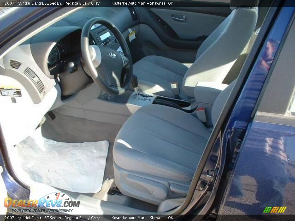 2007 Hyundai Elantra SE Sedan Regatta Blue / Gray Photo #6