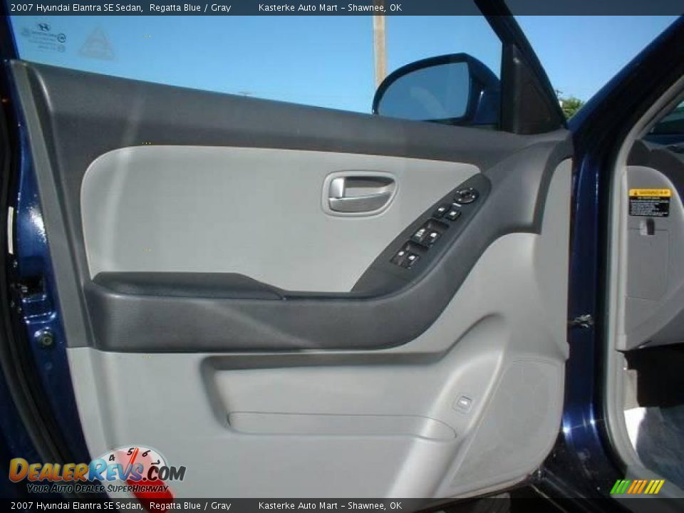 2007 Hyundai Elantra SE Sedan Regatta Blue / Gray Photo #7