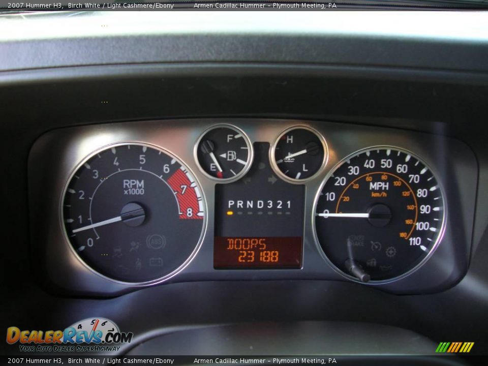 2007 Hummer H3 Birch White / Light Cashmere/Ebony Photo #34