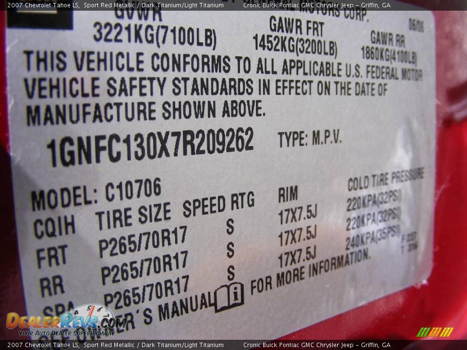 2007 Chevrolet Tahoe LS Sport Red Metallic / Dark Titanium/Light Titanium Photo #31