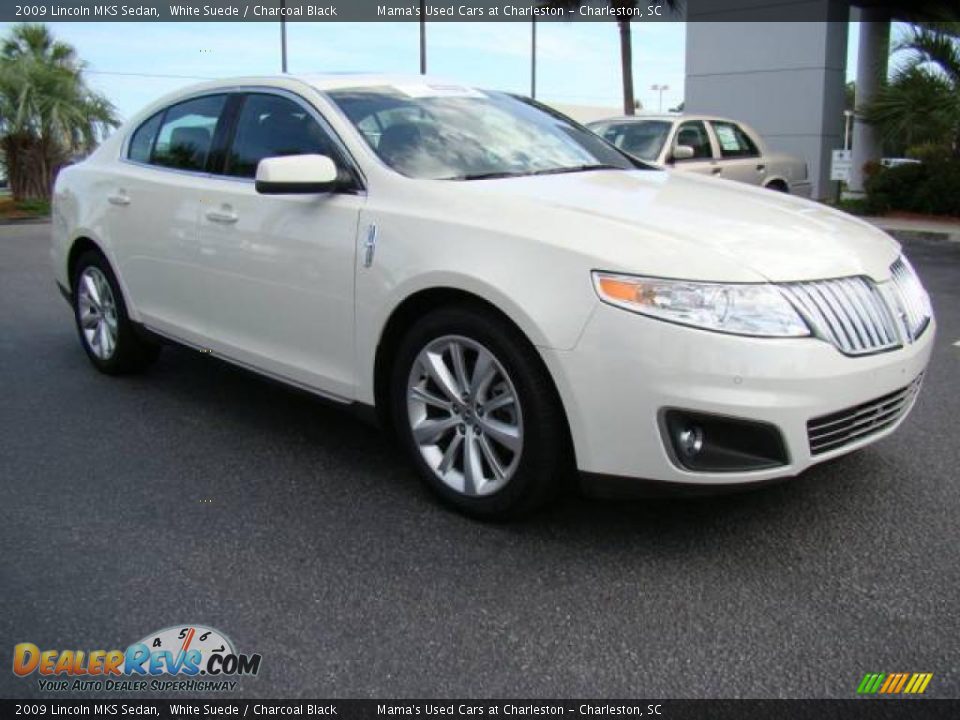 2009 Lincoln MKS Sedan White Suede / Charcoal Black Photo #2
