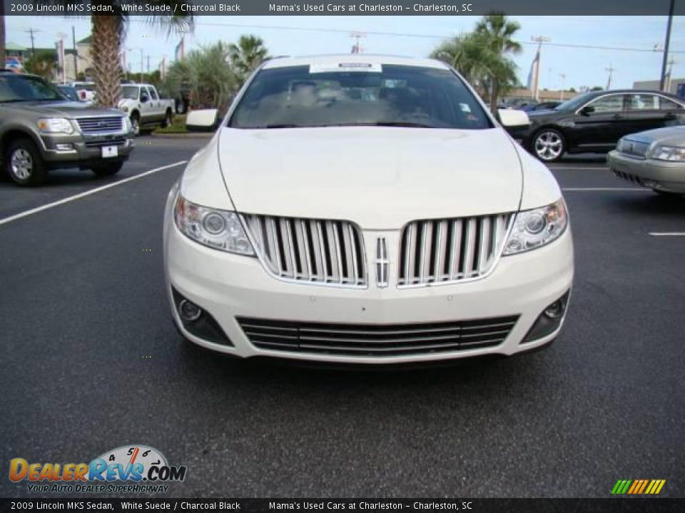 2009 Lincoln MKS Sedan White Suede / Charcoal Black Photo #3