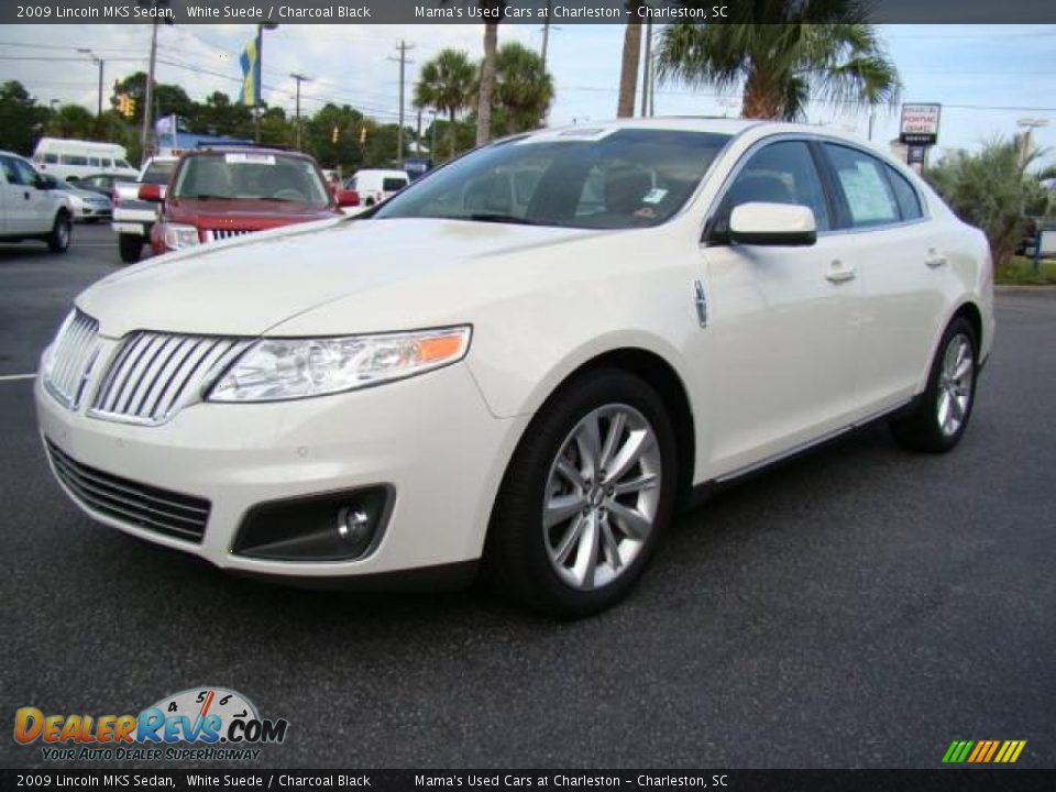 2009 Lincoln MKS Sedan White Suede / Charcoal Black Photo #4