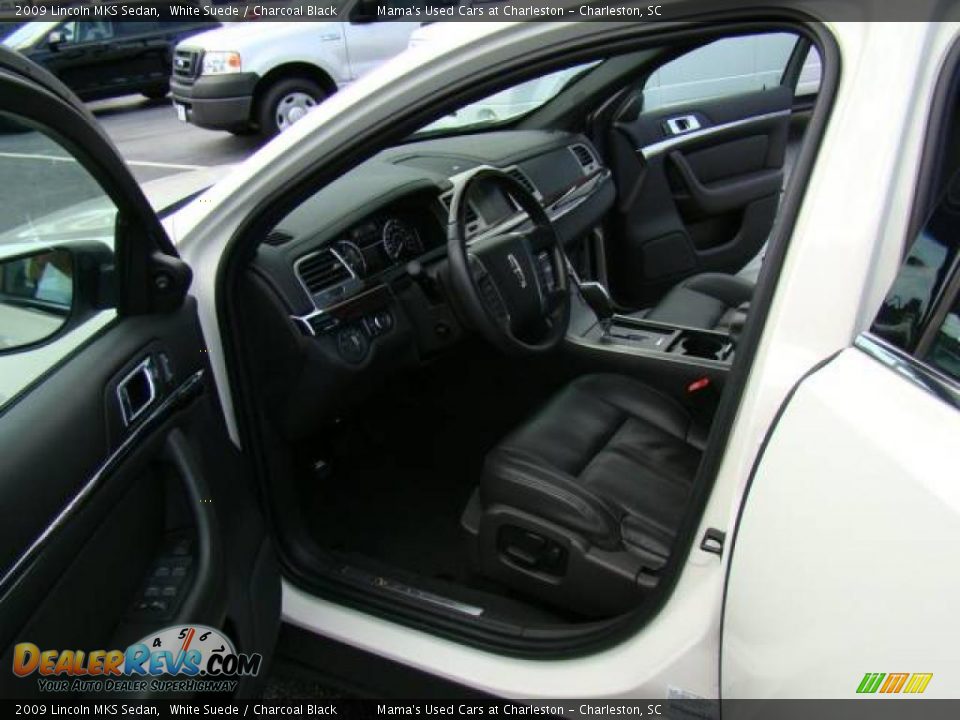 2009 Lincoln MKS Sedan White Suede / Charcoal Black Photo #9