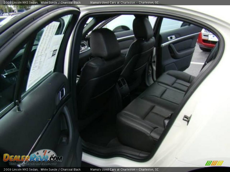 2009 Lincoln MKS Sedan White Suede / Charcoal Black Photo #10