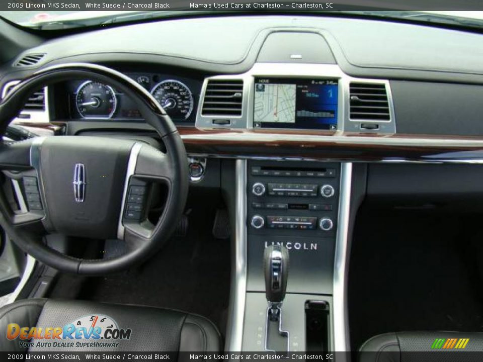 2009 Lincoln MKS Sedan White Suede / Charcoal Black Photo #13