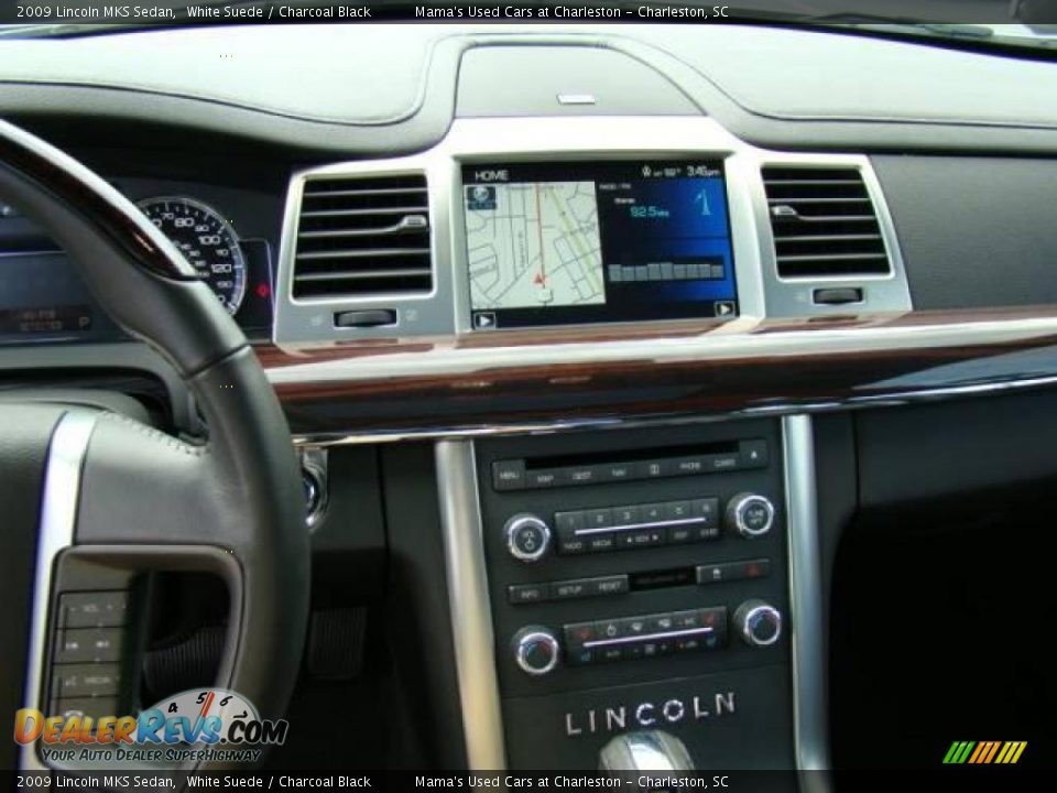 2009 Lincoln MKS Sedan White Suede / Charcoal Black Photo #15