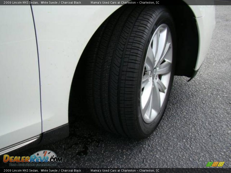 2009 Lincoln MKS Sedan White Suede / Charcoal Black Photo #20