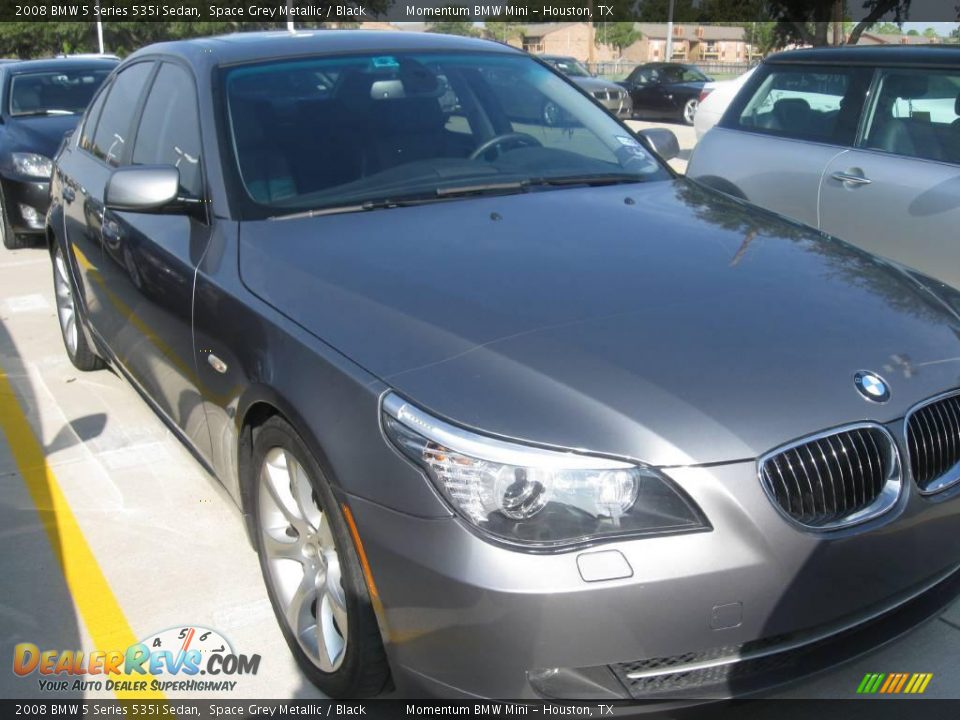 2008 BMW 5 Series 535i Sedan Space Grey Metallic / Black Photo #1