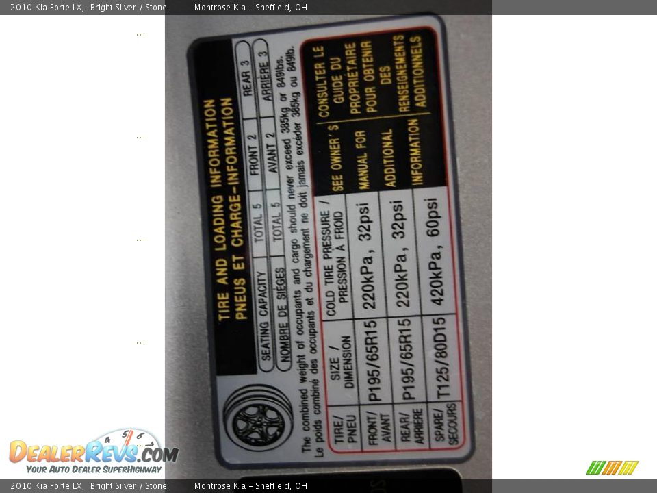 2010 Kia Forte LX Bright Silver / Stone Photo #30