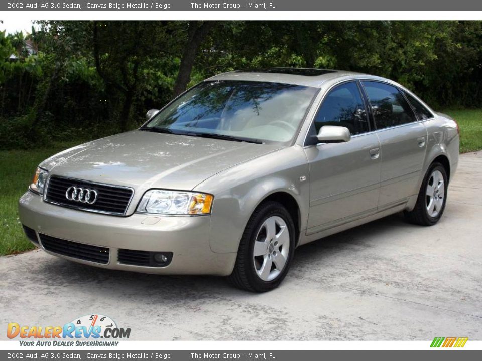 2002 Audi A6 3.0 Sedan Canvas Beige Metallic / Beige Photo #1