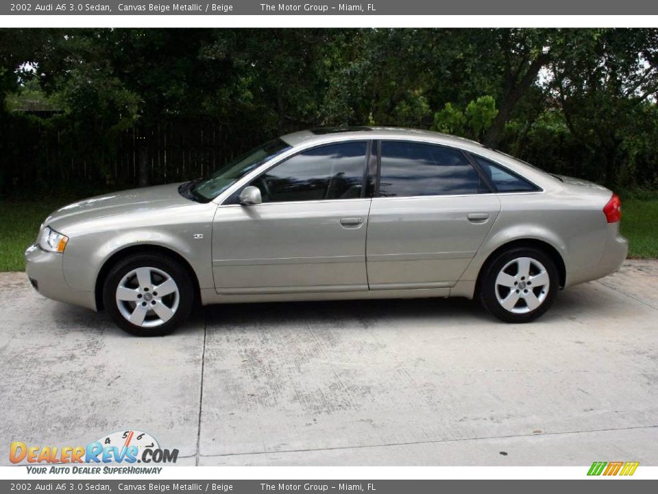 2002 Audi A6 3.0 Sedan Canvas Beige Metallic / Beige Photo #3