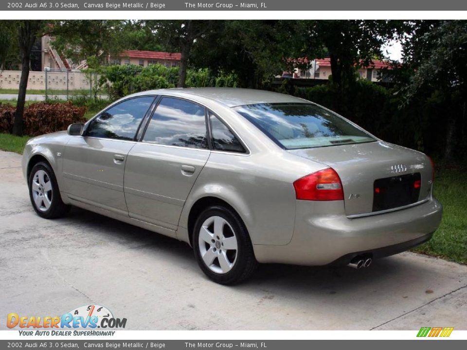 2002 Audi A6 3.0 Sedan Canvas Beige Metallic / Beige Photo #6