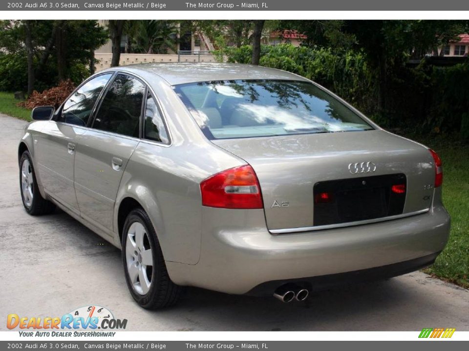 2002 Audi A6 3.0 Sedan Canvas Beige Metallic / Beige Photo #7