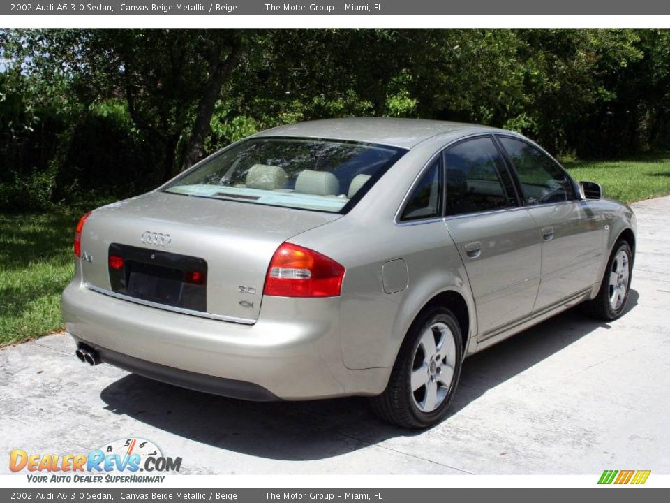 2002 Audi A6 3.0 Sedan Canvas Beige Metallic / Beige Photo #8
