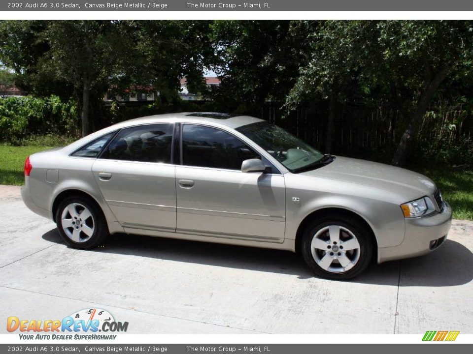 2002 Audi A6 3.0 Sedan Canvas Beige Metallic / Beige Photo #12