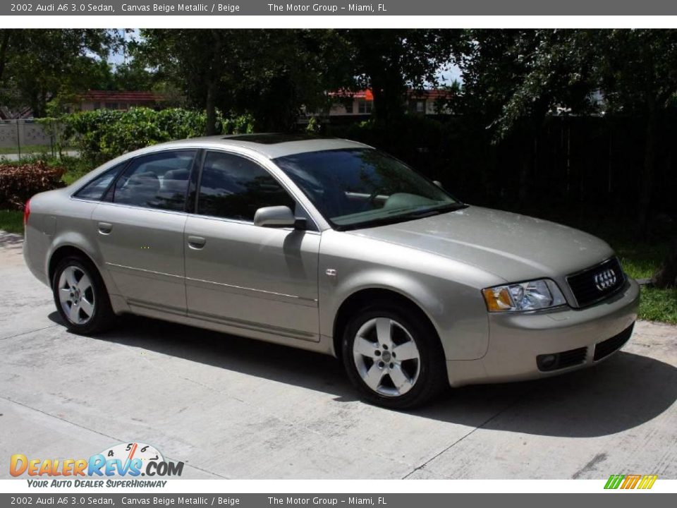 2002 Audi A6 3.0 Sedan Canvas Beige Metallic / Beige Photo #13