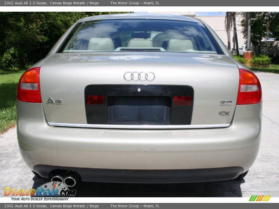 2002 Audi A6 3.0 Sedan Canvas Beige Metallic / Beige Photo #16