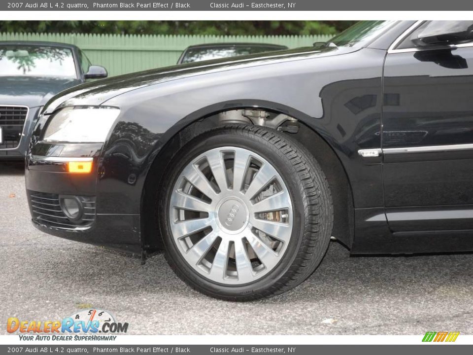 2007 Audi A8 L 4.2 quattro Phantom Black Pearl Effect / Black Photo #3