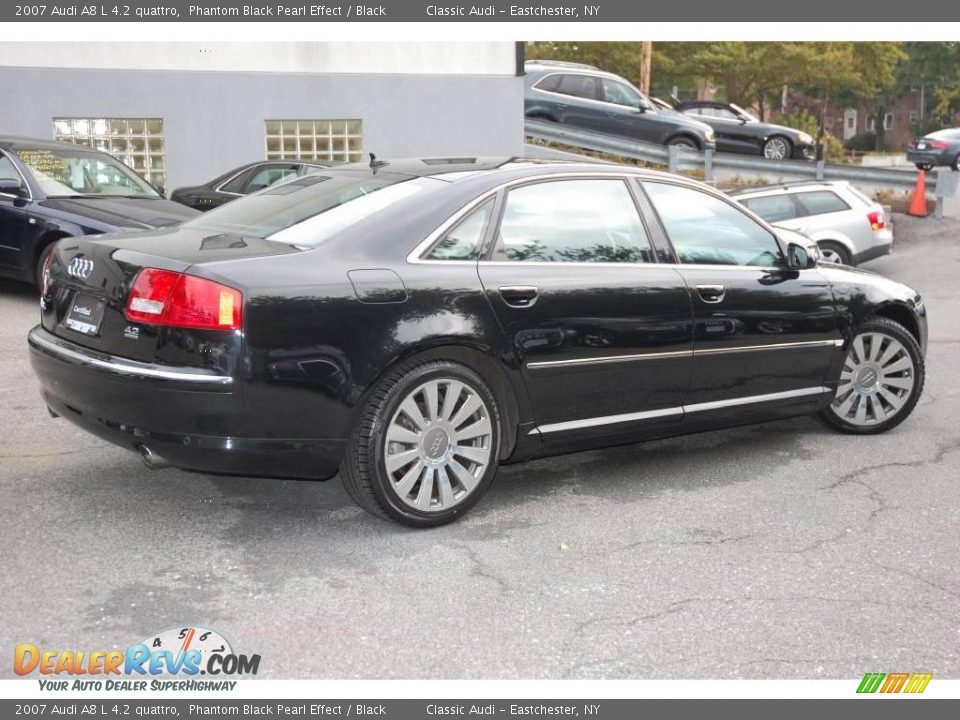 2007 Audi A8 L 4.2 quattro Phantom Black Pearl Effect / Black Photo #5