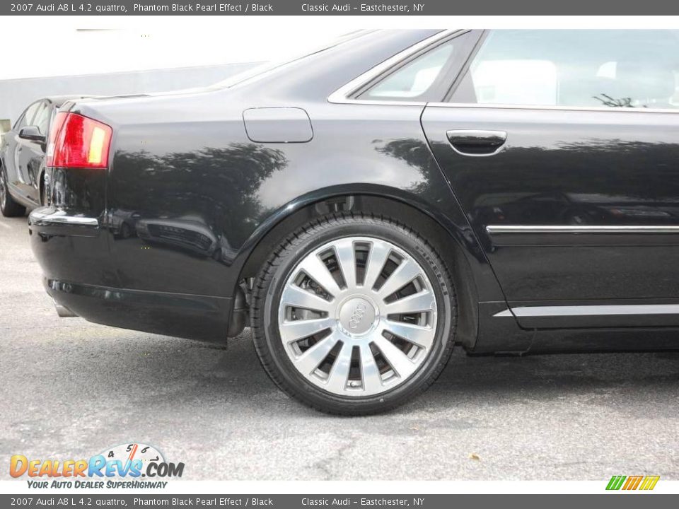 2007 Audi A8 L 4.2 quattro Phantom Black Pearl Effect / Black Photo #6