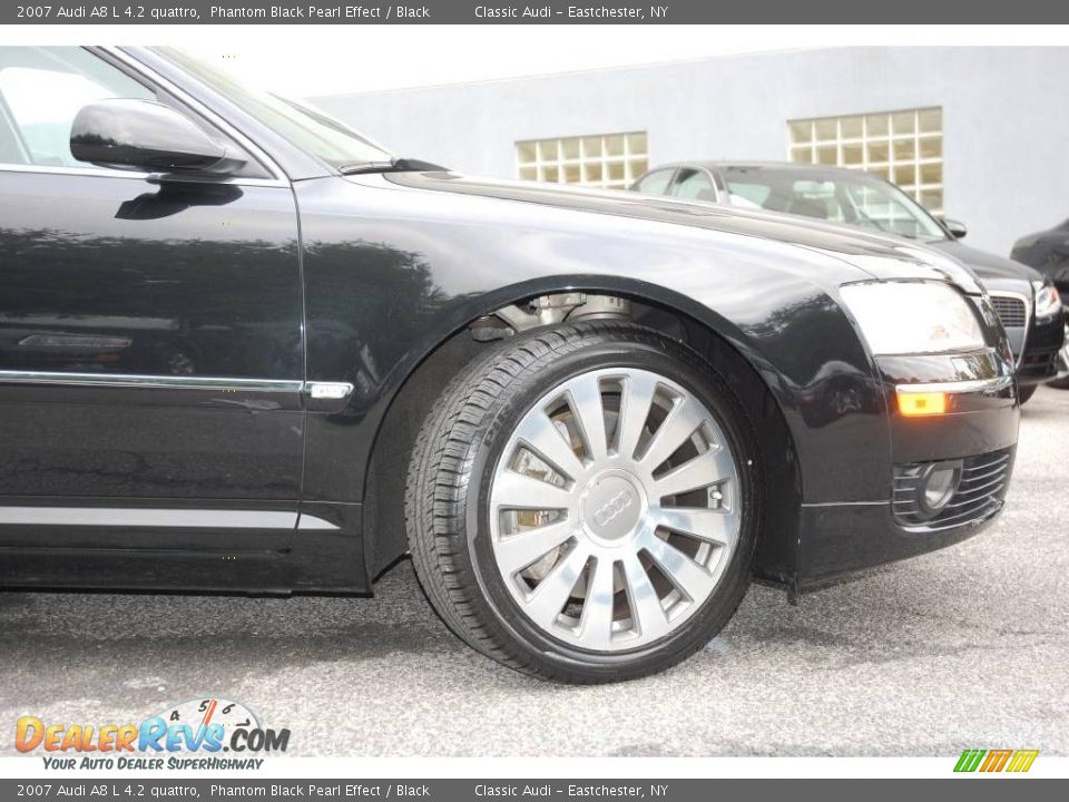 2007 Audi A8 L 4.2 quattro Phantom Black Pearl Effect / Black Photo #9