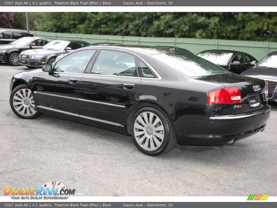 2007 Audi A8 L 4.2 quattro Phantom Black Pearl Effect / Black Photo #11