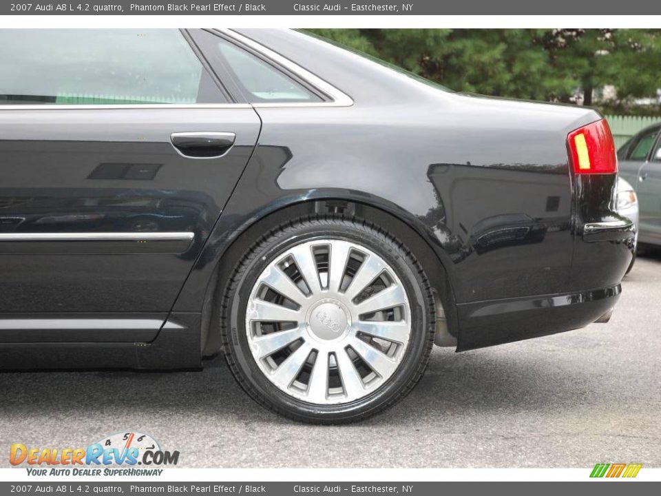 2007 Audi A8 L 4.2 quattro Phantom Black Pearl Effect / Black Photo #12