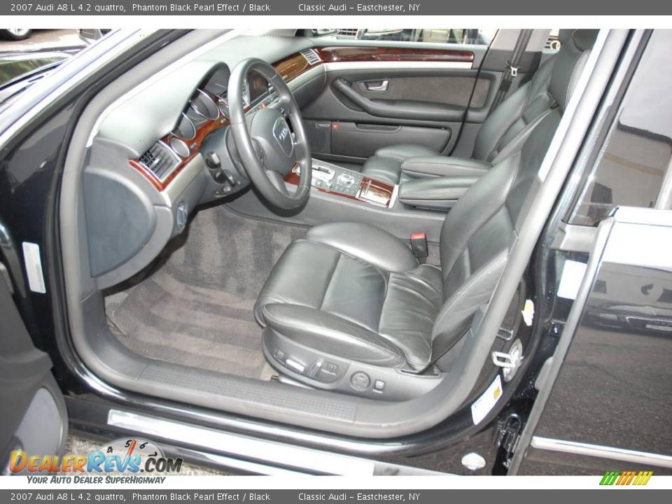 2007 Audi A8 L 4.2 quattro Phantom Black Pearl Effect / Black Photo #13