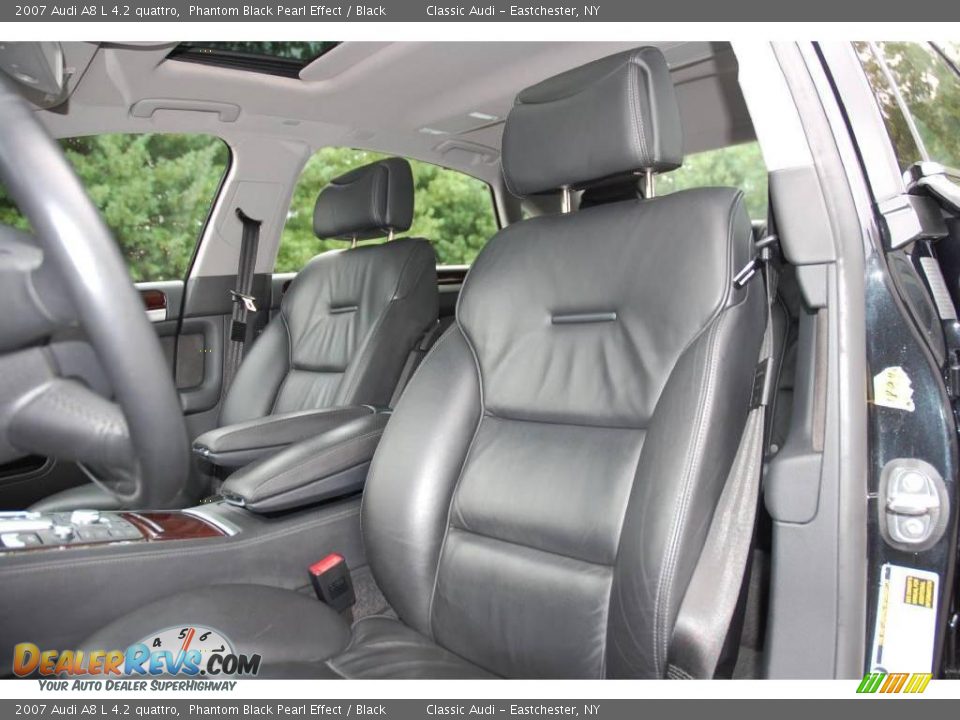 2007 Audi A8 L 4.2 quattro Phantom Black Pearl Effect / Black Photo #15