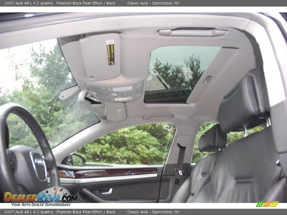 2007 Audi A8 L 4.2 quattro Phantom Black Pearl Effect / Black Photo #16