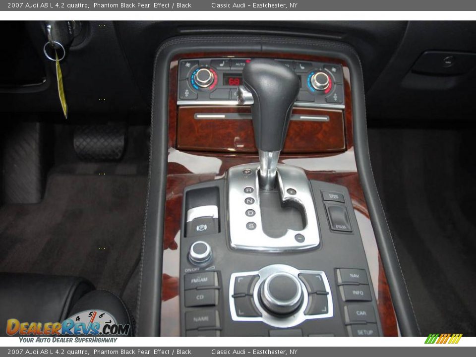 2007 Audi A8 L 4.2 quattro Phantom Black Pearl Effect / Black Photo #18