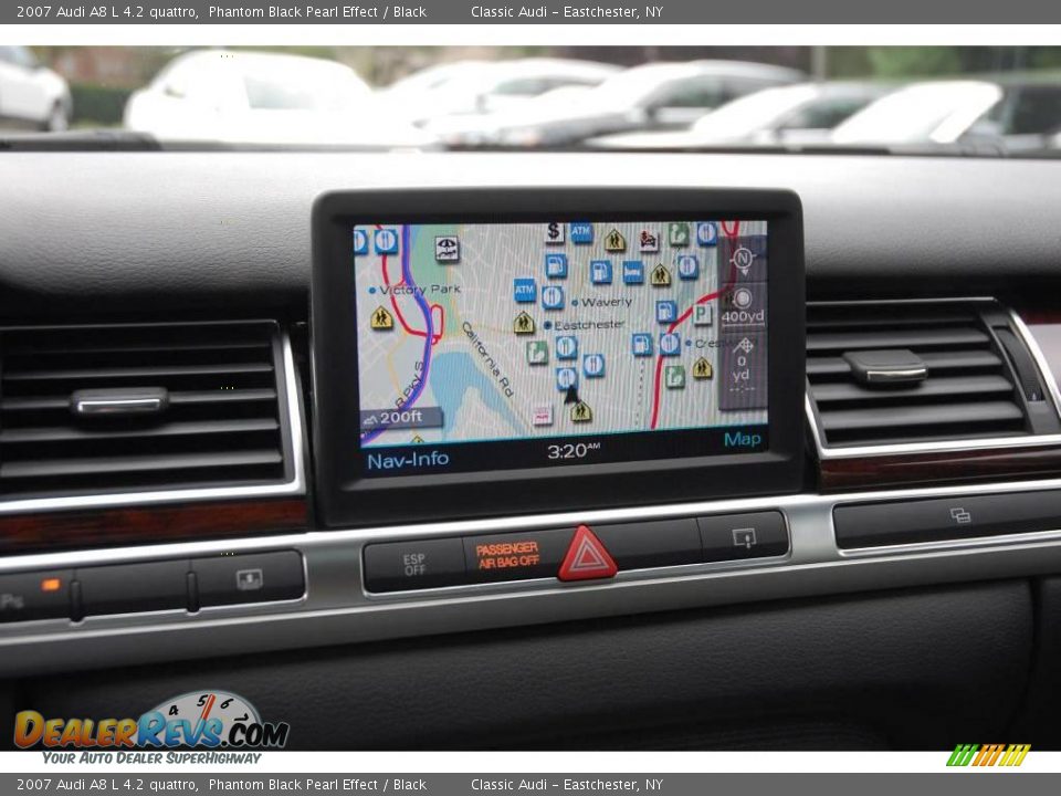 2007 Audi A8 L 4.2 quattro Phantom Black Pearl Effect / Black Photo #19
