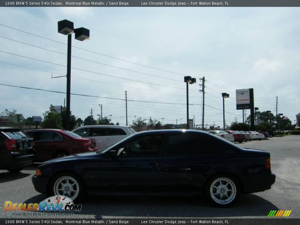 1998 BMW 5 Series 540i Sedan Montreal Blue Metallic / Sand Beige Photo #2