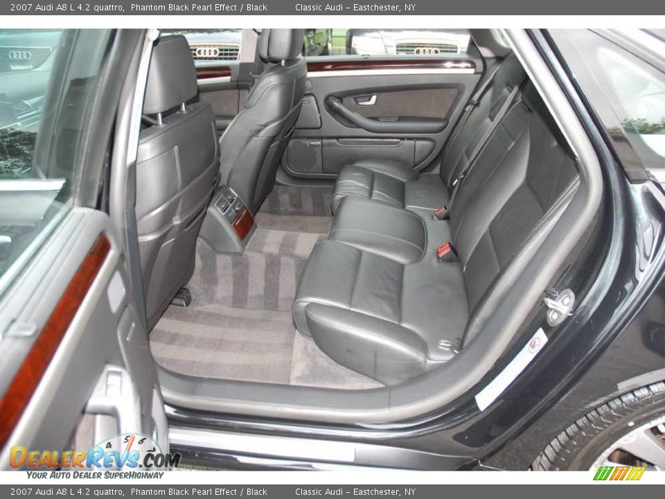 2007 Audi A8 L 4.2 quattro Phantom Black Pearl Effect / Black Photo #21