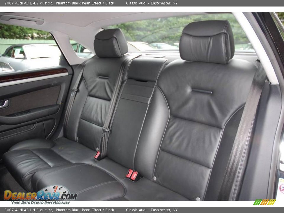 2007 Audi A8 L 4.2 quattro Phantom Black Pearl Effect / Black Photo #22
