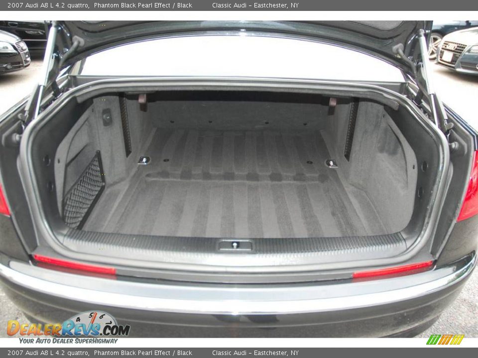 2007 Audi A8 L 4.2 quattro Phantom Black Pearl Effect / Black Photo #24