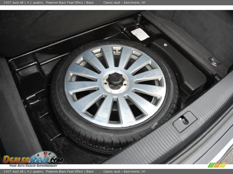 2007 Audi A8 L 4.2 quattro Phantom Black Pearl Effect / Black Photo #25