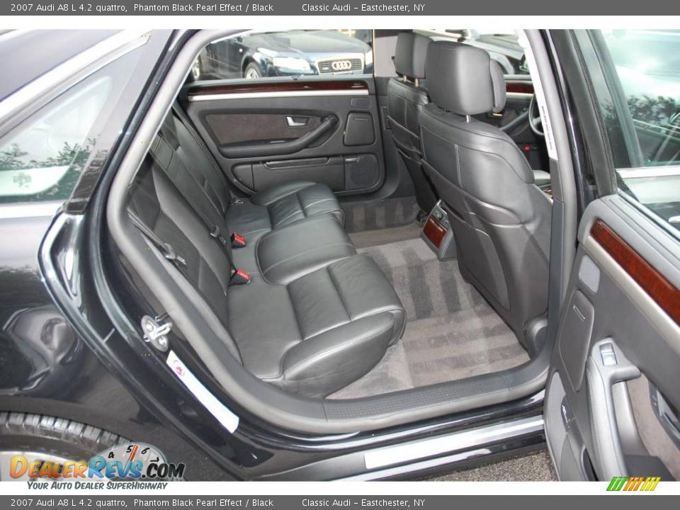 2007 Audi A8 L 4.2 quattro Phantom Black Pearl Effect / Black Photo #27