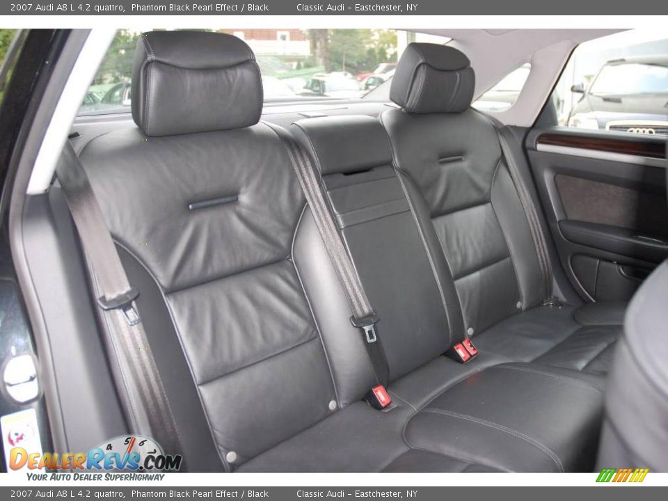 2007 Audi A8 L 4.2 quattro Phantom Black Pearl Effect / Black Photo #28