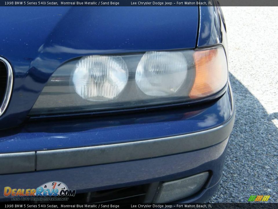 1998 BMW 5 Series 540i Sedan Montreal Blue Metallic / Sand Beige Photo #9