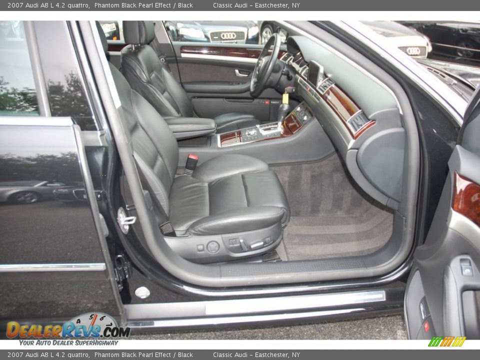 2007 Audi A8 L 4.2 quattro Phantom Black Pearl Effect / Black Photo #29