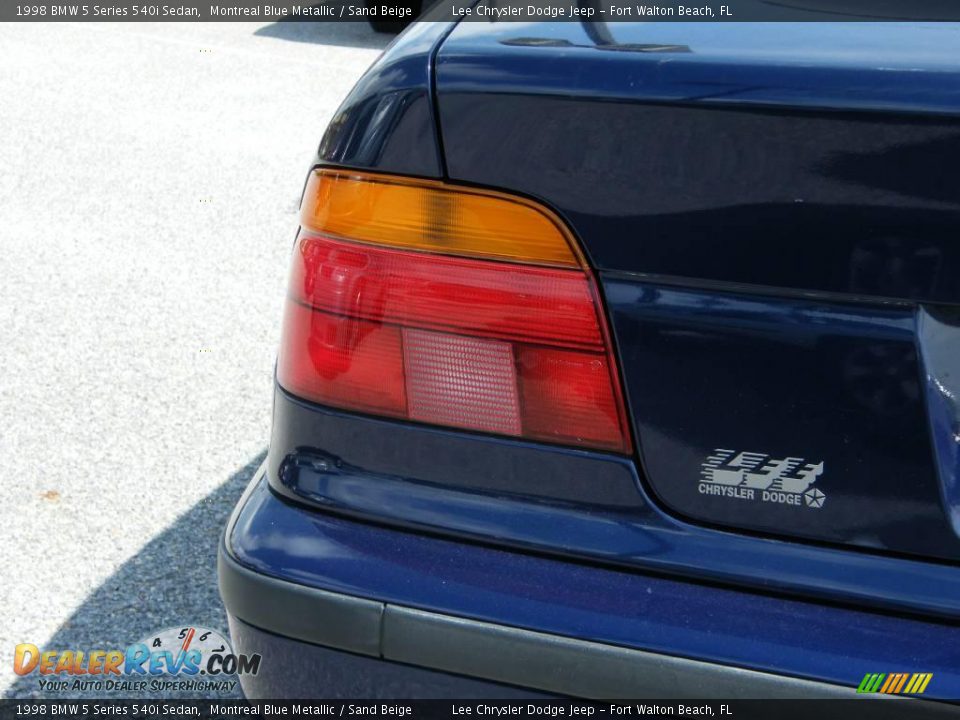1998 BMW 5 Series 540i Sedan Montreal Blue Metallic / Sand Beige Photo #10