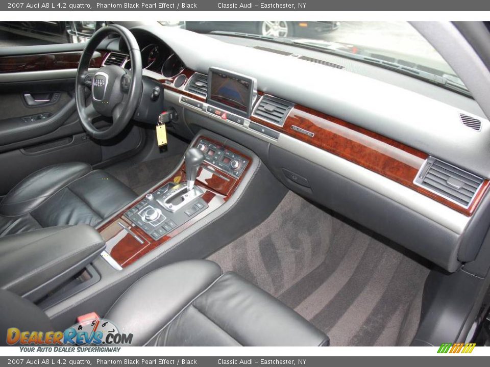 2007 Audi A8 L 4.2 quattro Phantom Black Pearl Effect / Black Photo #30