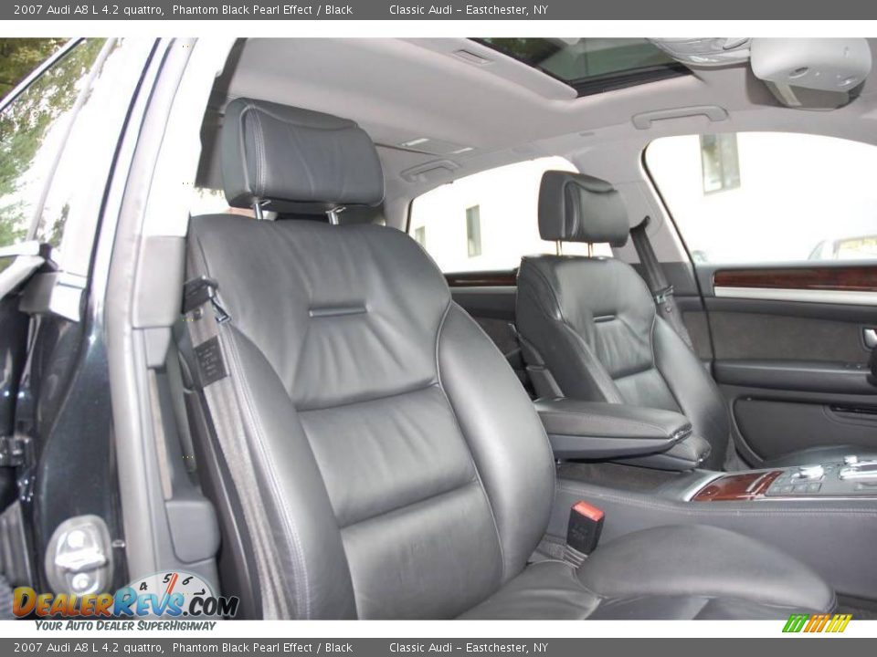 2007 Audi A8 L 4.2 quattro Phantom Black Pearl Effect / Black Photo #31