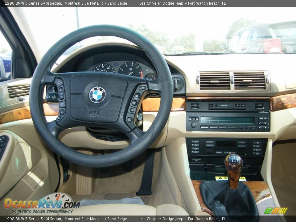 1998 BMW 5 Series 540i Sedan Montreal Blue Metallic / Sand Beige Photo #19