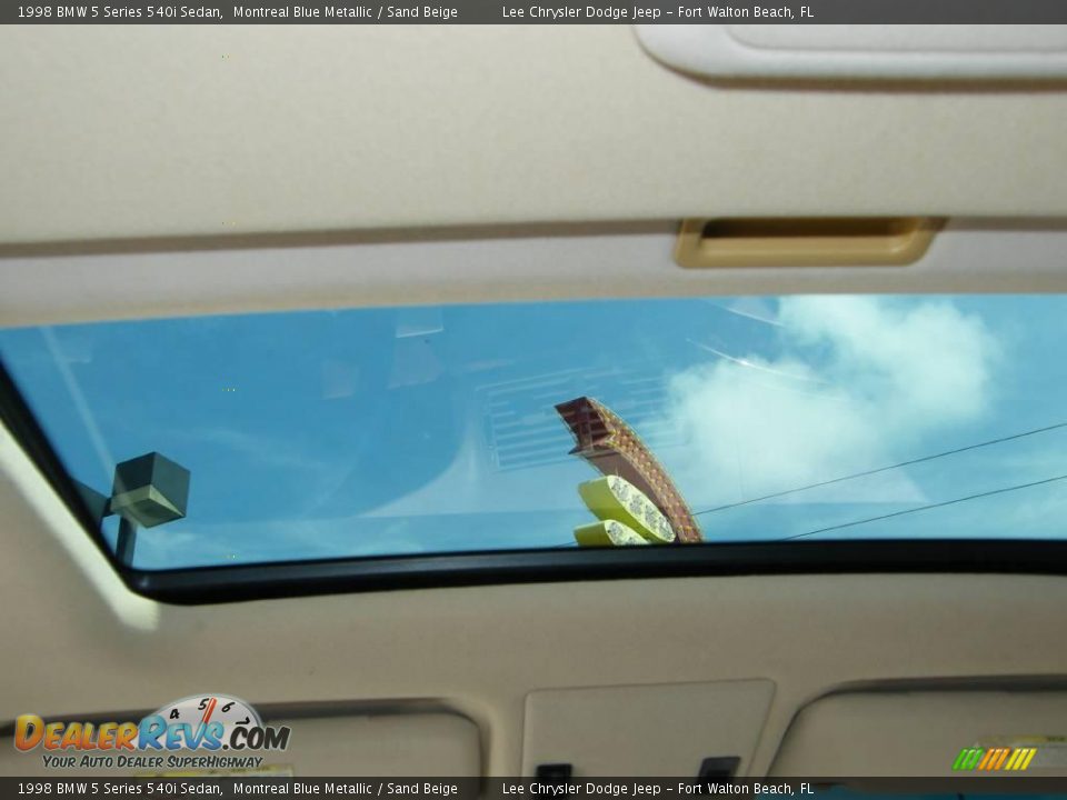 1998 BMW 5 Series 540i Sedan Montreal Blue Metallic / Sand Beige Photo #21